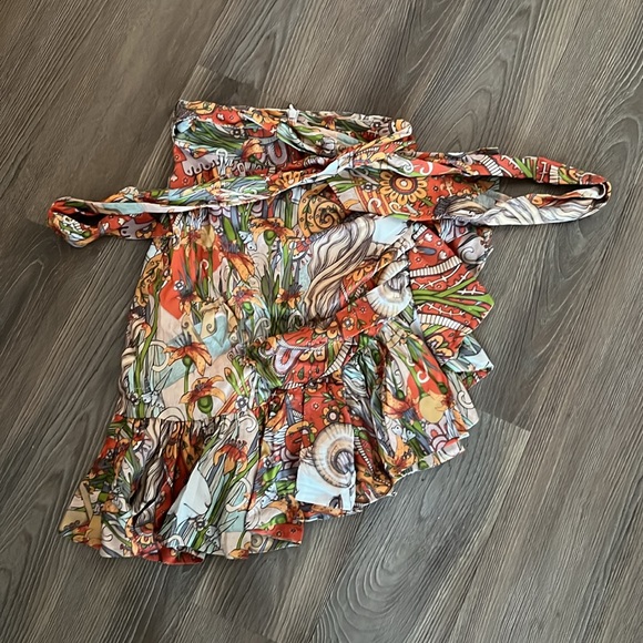 NWT Zimmermann KALEIDOSCOPE WRAP TIE SKIRT - Picture 6 of 11